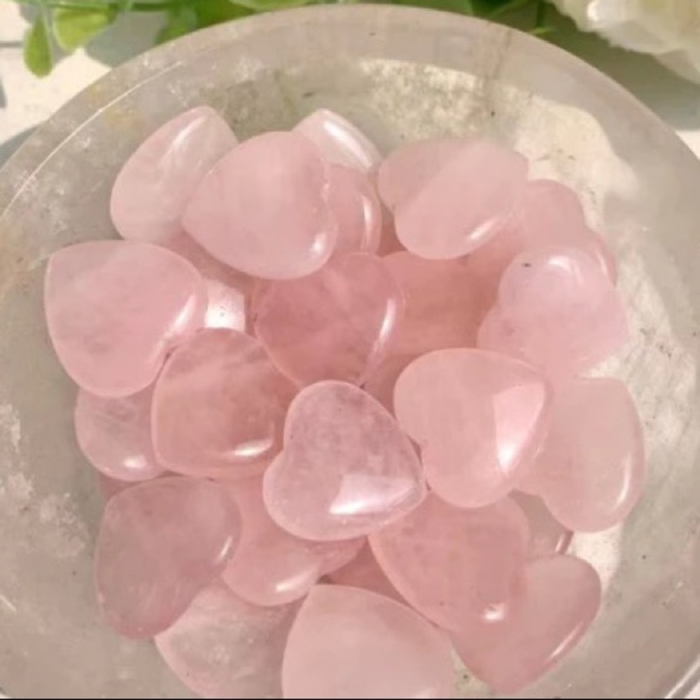 Rose quarts mini heart